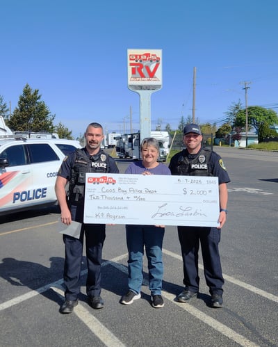 2025.05 Coos Bay Police K9 2000 donation cropped